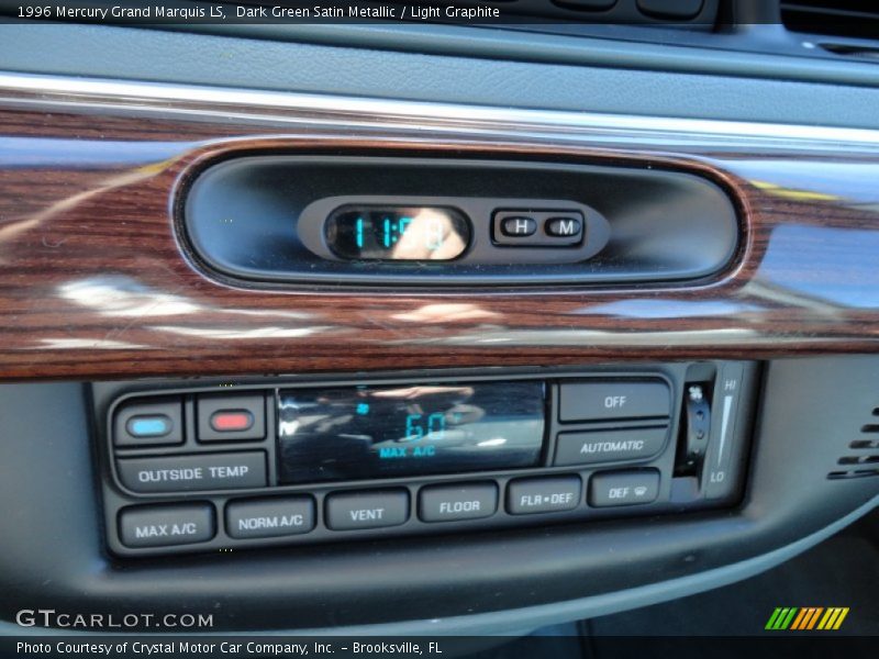 Dark Green Satin Metallic / Light Graphite 1996 Mercury Grand Marquis LS