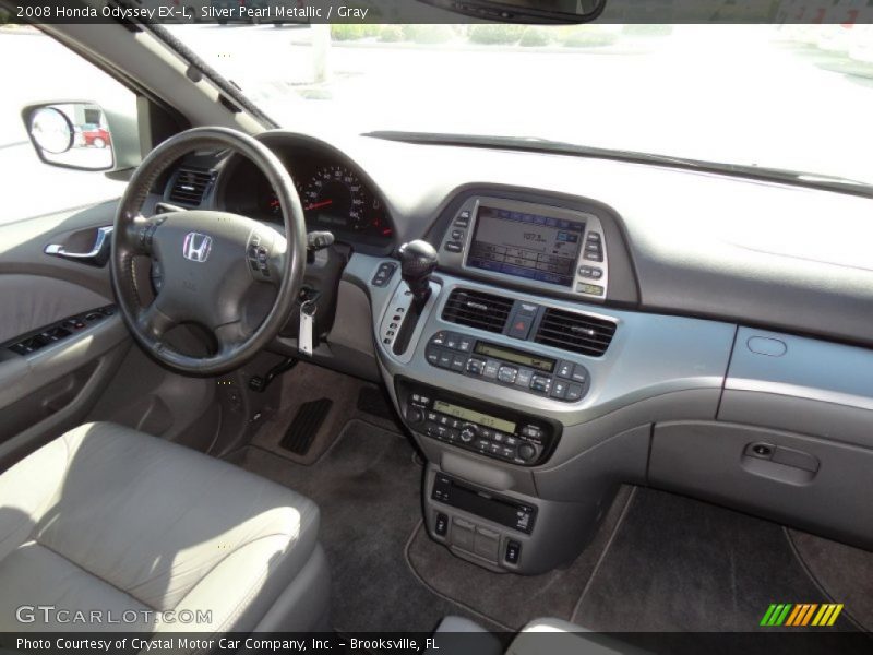Silver Pearl Metallic / Gray 2008 Honda Odyssey EX-L