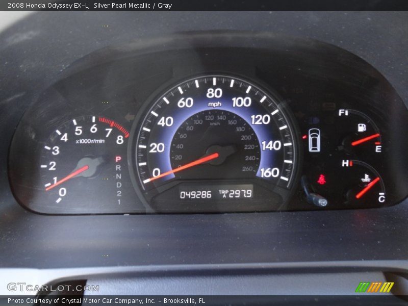 Silver Pearl Metallic / Gray 2008 Honda Odyssey EX-L