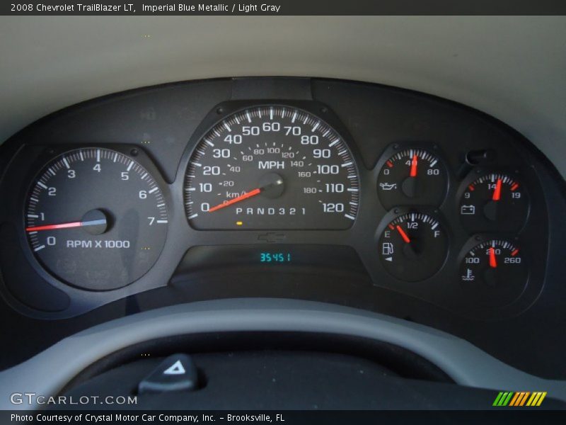 Imperial Blue Metallic / Light Gray 2008 Chevrolet TrailBlazer LT