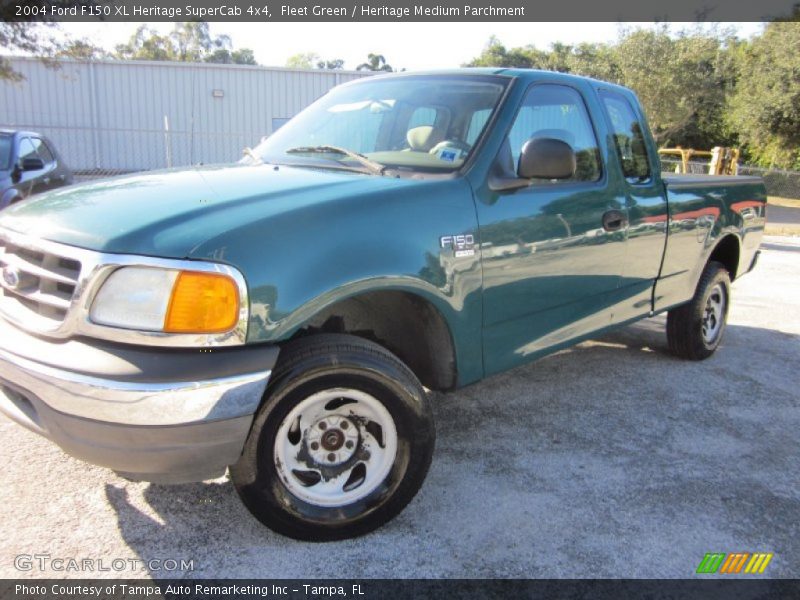 Fleet Green / Heritage Medium Parchment 2004 Ford F150 XL Heritage SuperCab 4x4