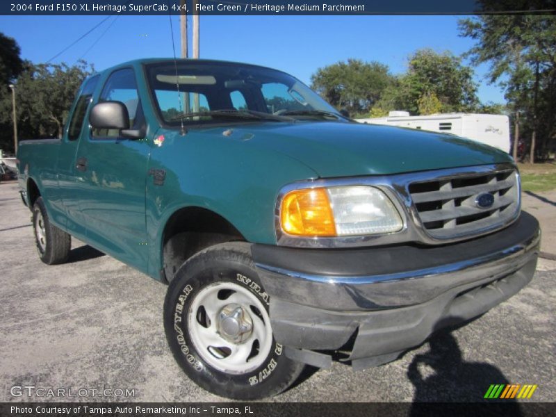 Fleet Green / Heritage Medium Parchment 2004 Ford F150 XL Heritage SuperCab 4x4