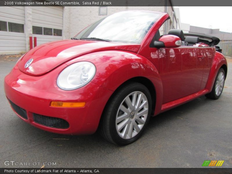Salsa Red / Black 2008 Volkswagen New Beetle SE Convertible