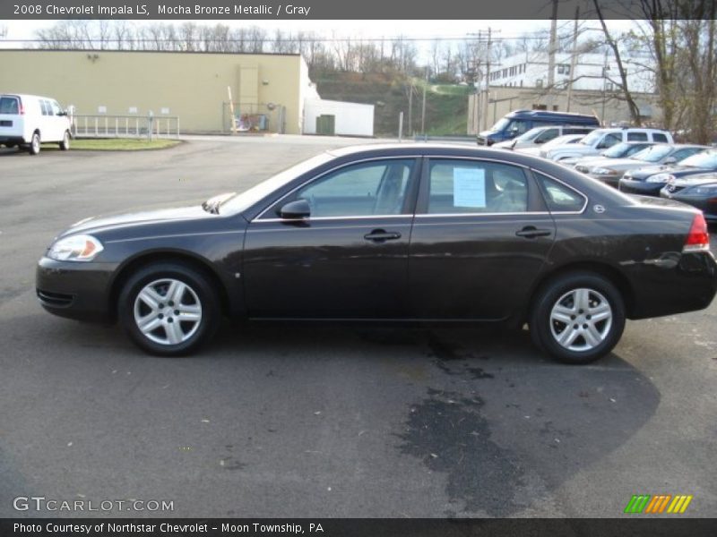 Mocha Bronze Metallic / Gray 2008 Chevrolet Impala LS