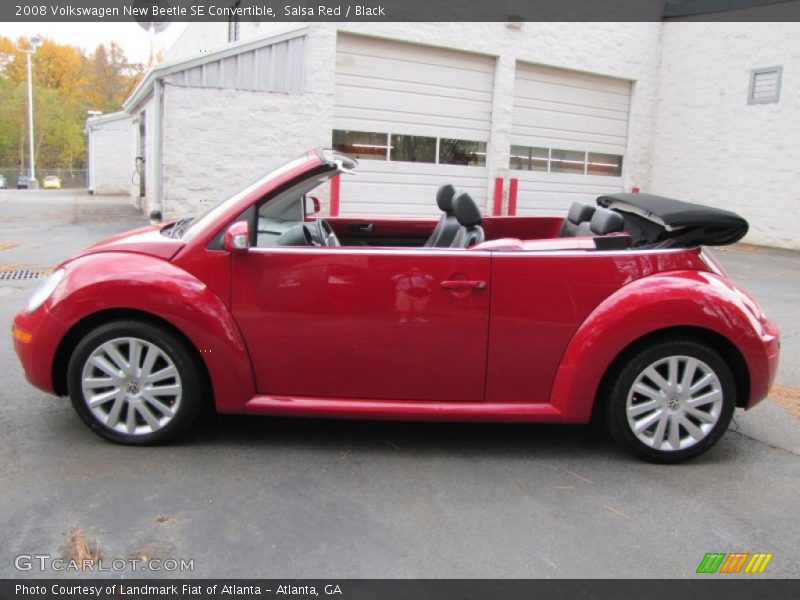 Salsa Red / Black 2008 Volkswagen New Beetle SE Convertible