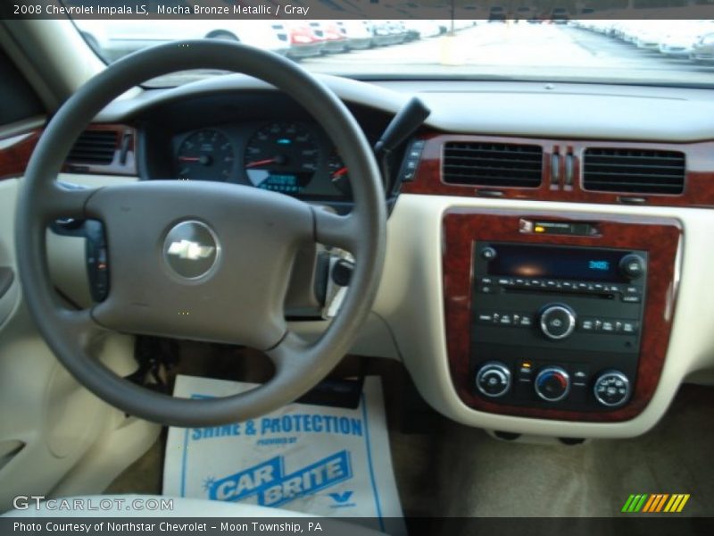 Mocha Bronze Metallic / Gray 2008 Chevrolet Impala LS