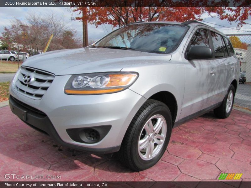 Radiant Silver / Gray 2010 Hyundai Santa Fe GLS