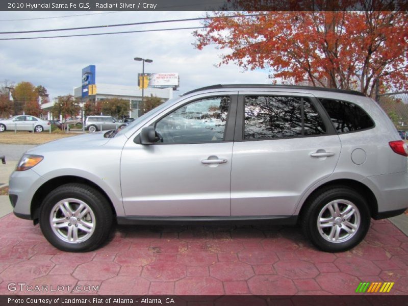 Radiant Silver / Gray 2010 Hyundai Santa Fe GLS