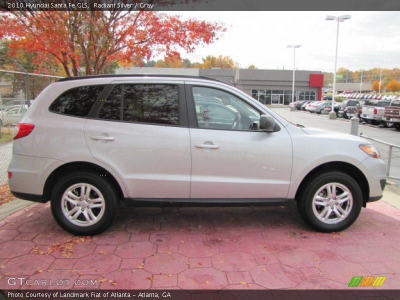 Radiant Silver / Gray 2010 Hyundai Santa Fe GLS