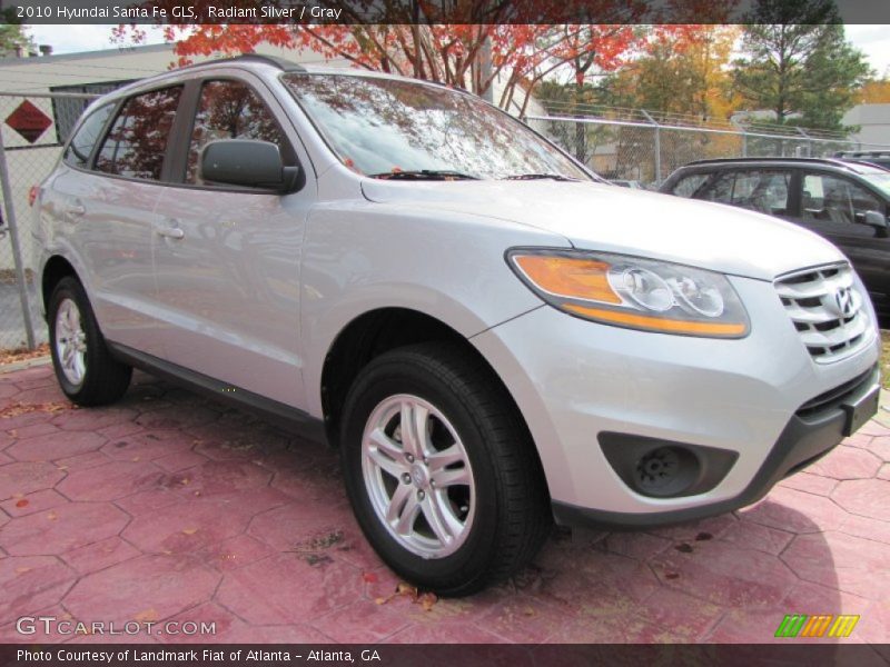 Radiant Silver / Gray 2010 Hyundai Santa Fe GLS