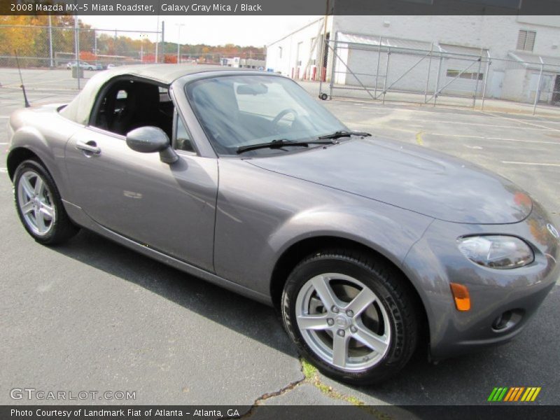 Galaxy Gray Mica / Black 2008 Mazda MX-5 Miata Roadster