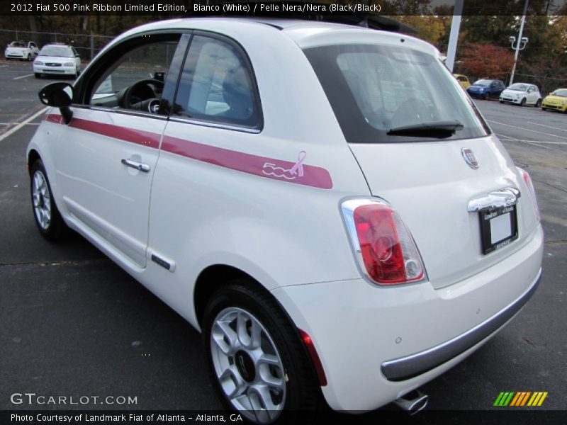 Bianco (White) / Pelle Nera/Nera (Black/Black) 2012 Fiat 500 Pink Ribbon Limited Edition