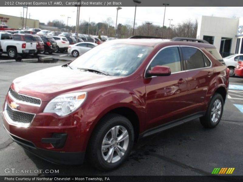 Cardinal Red Metallic / Jet Black 2012 Chevrolet Equinox LT AWD