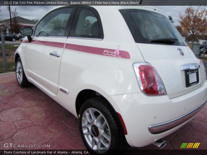 Bianco (White) / Pelle Nera/Nera (Black/Black) 2012 Fiat 500 Pink Ribbon Limited Edition