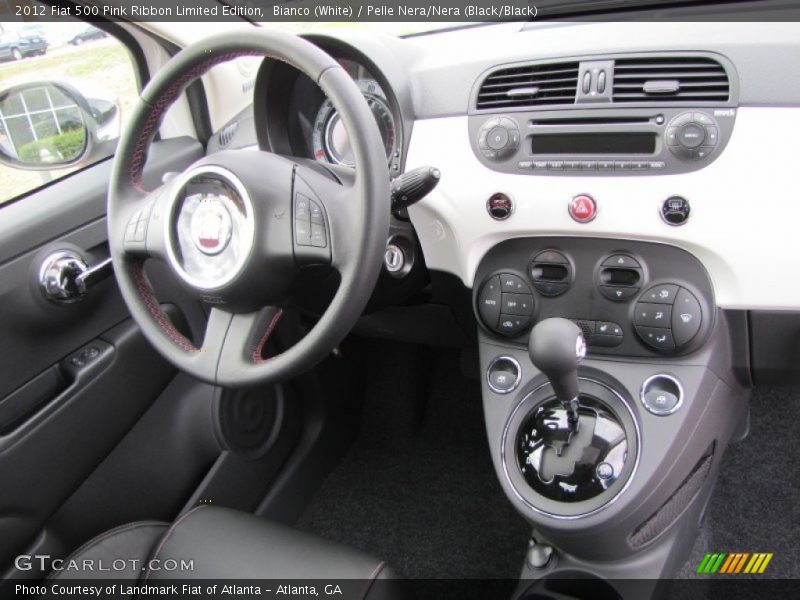 Bianco (White) / Pelle Nera/Nera (Black/Black) 2012 Fiat 500 Pink Ribbon Limited Edition