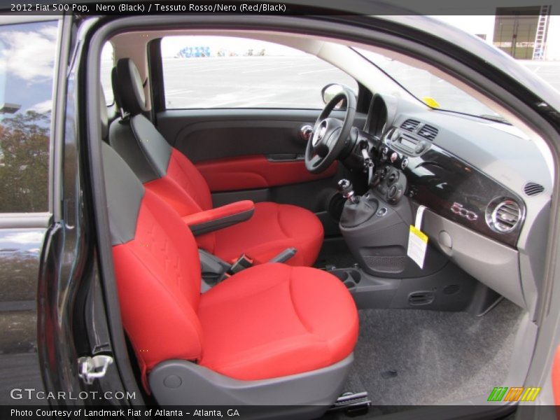 Nero (Black) / Tessuto Rosso/Nero (Red/Black) 2012 Fiat 500 Pop