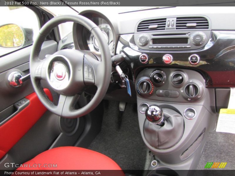 Nero (Black) / Tessuto Rosso/Nero (Red/Black) 2012 Fiat 500 Pop