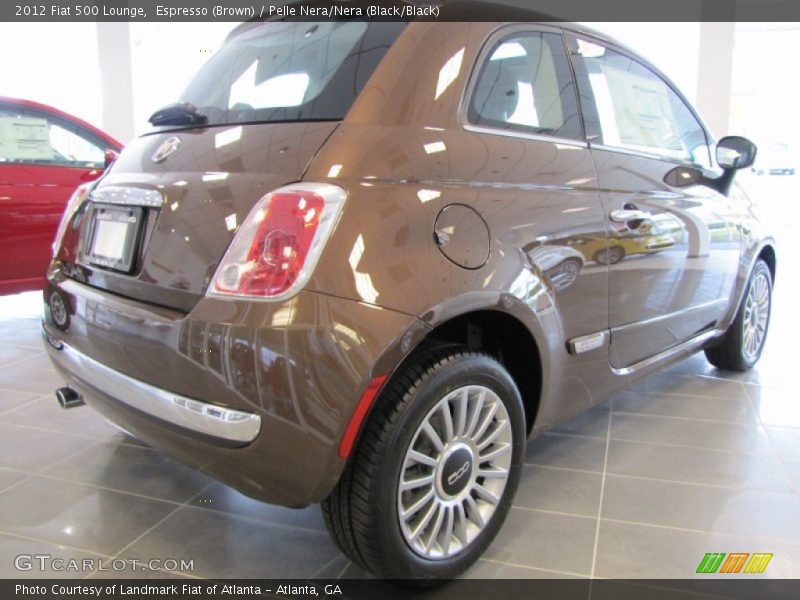 Espresso (Brown) / Pelle Nera/Nera (Black/Black) 2012 Fiat 500 Lounge