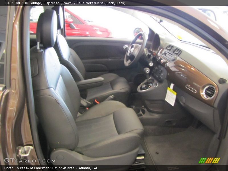 Espresso (Brown) / Pelle Nera/Nera (Black/Black) 2012 Fiat 500 Lounge