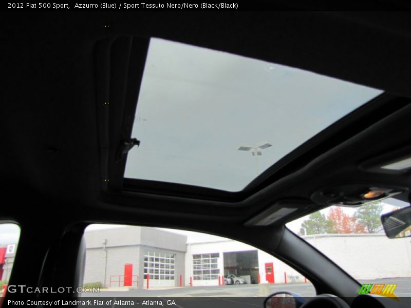 Azzurro (Blue) / Sport Tessuto Nero/Nero (Black/Black) 2012 Fiat 500 Sport