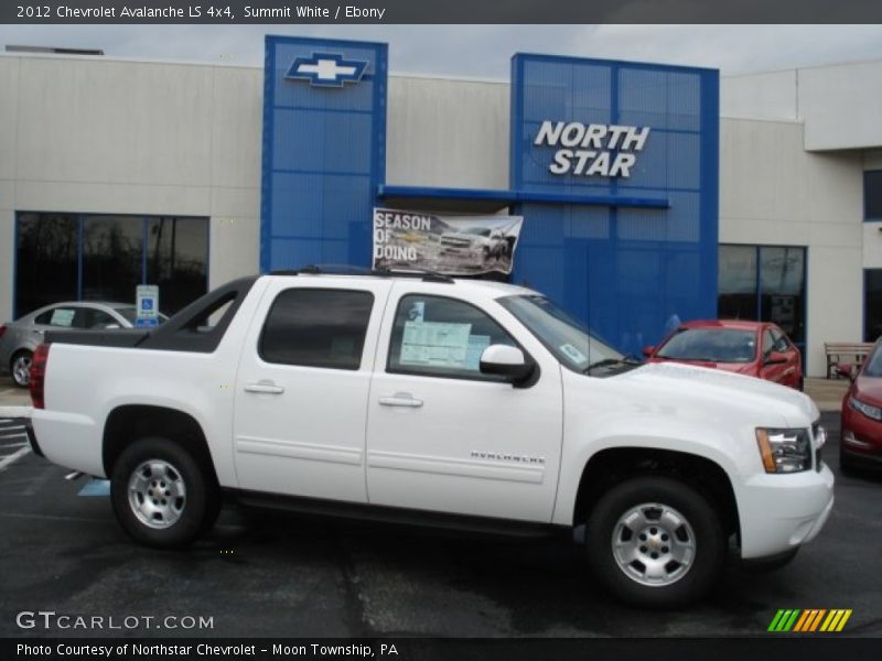 Summit White / Ebony 2012 Chevrolet Avalanche LS 4x4