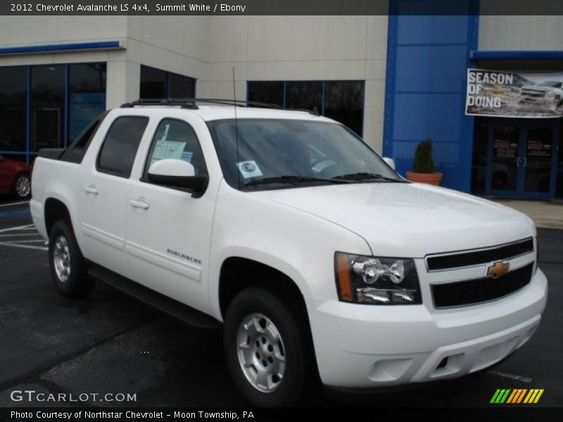 Summit White / Ebony 2012 Chevrolet Avalanche LS 4x4