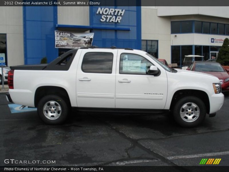 Summit White / Ebony 2012 Chevrolet Avalanche LS 4x4