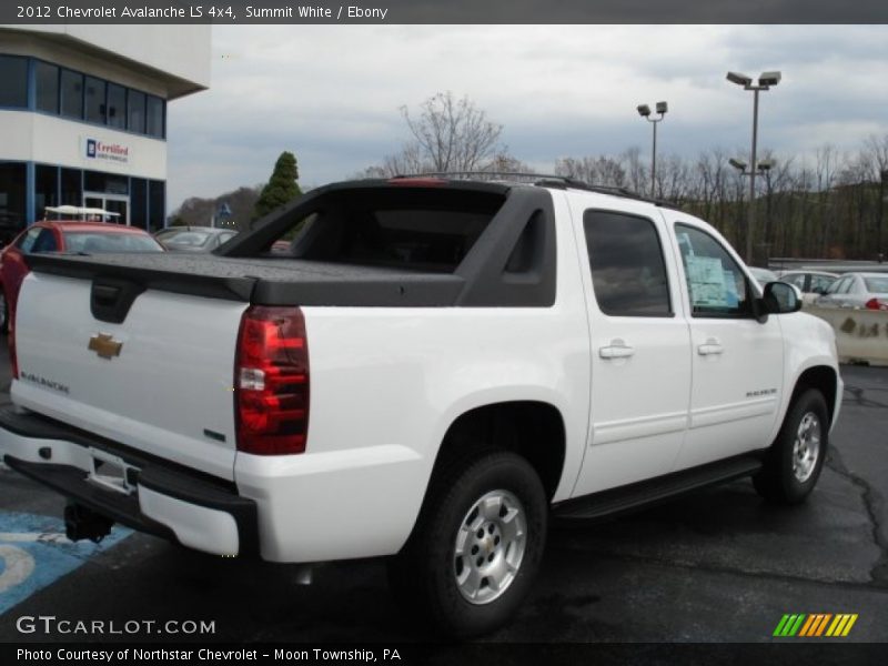 Summit White / Ebony 2012 Chevrolet Avalanche LS 4x4