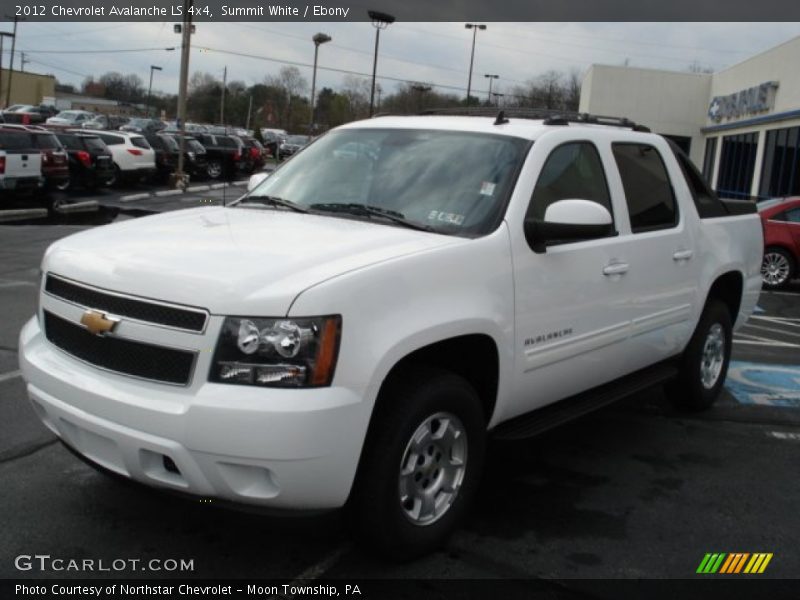 Summit White / Ebony 2012 Chevrolet Avalanche LS 4x4