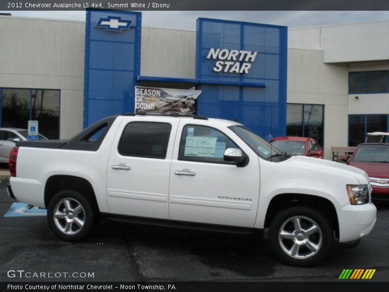 Summit White / Ebony 2012 Chevrolet Avalanche LS 4x4