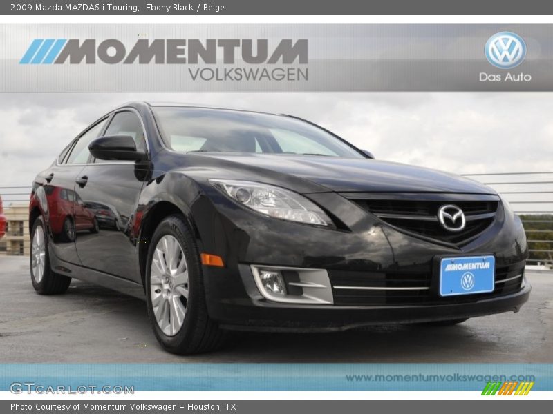 Ebony Black / Beige 2009 Mazda MAZDA6 i Touring