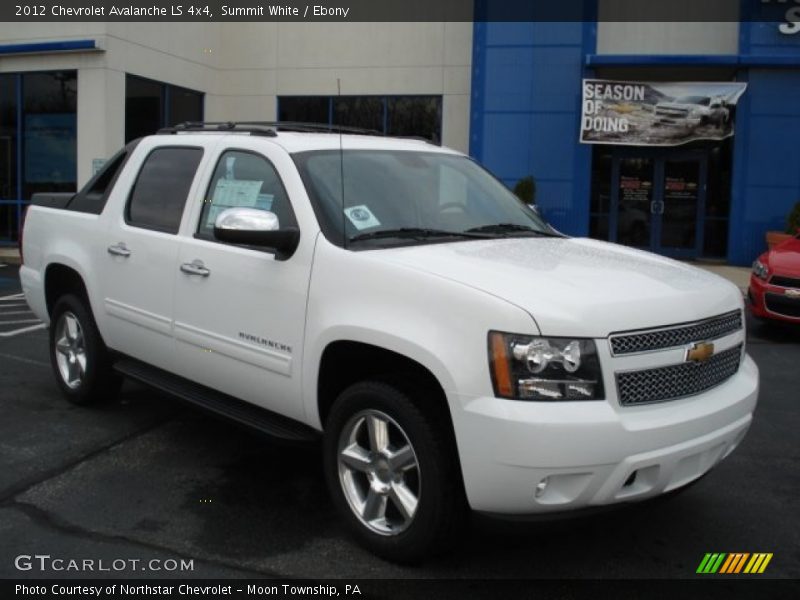 Summit White / Ebony 2012 Chevrolet Avalanche LS 4x4