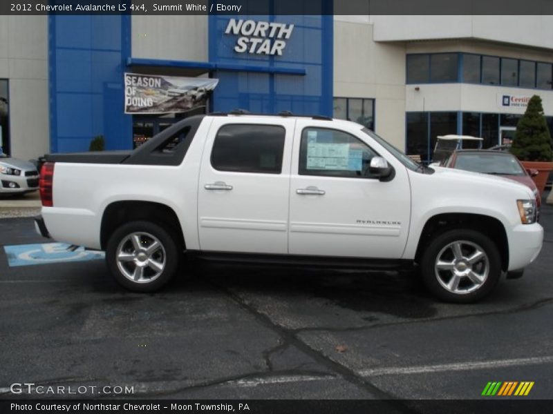 Summit White / Ebony 2012 Chevrolet Avalanche LS 4x4