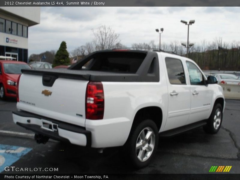 Summit White / Ebony 2012 Chevrolet Avalanche LS 4x4