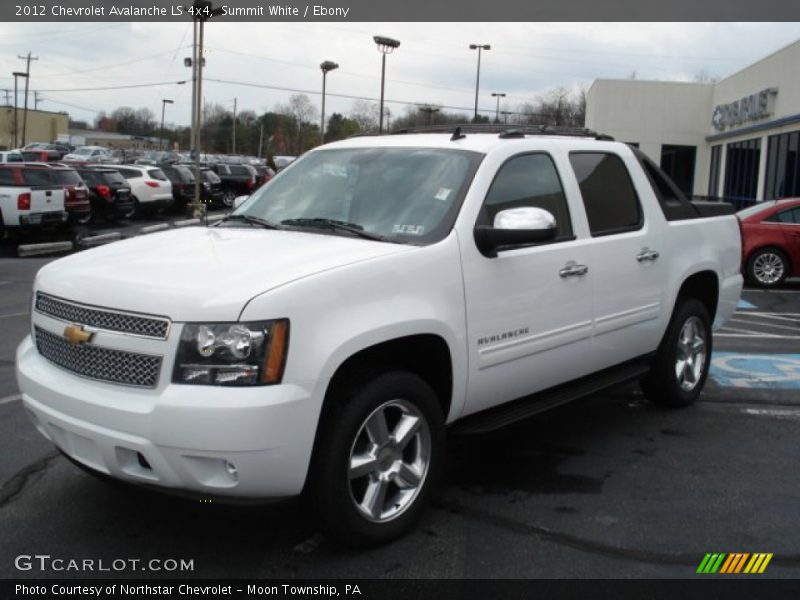 Summit White / Ebony 2012 Chevrolet Avalanche LS 4x4