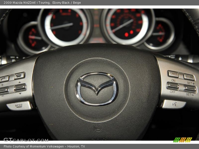 Ebony Black / Beige 2009 Mazda MAZDA6 i Touring