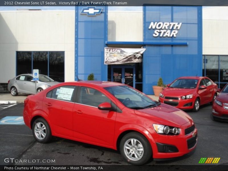 Victory Red / Dark Pewter/Dark Titanium 2012 Chevrolet Sonic LT Sedan