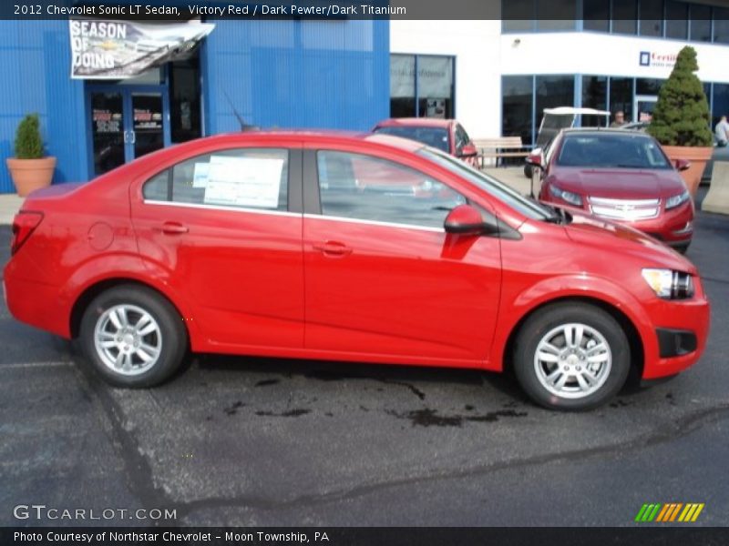 Victory Red / Dark Pewter/Dark Titanium 2012 Chevrolet Sonic LT Sedan