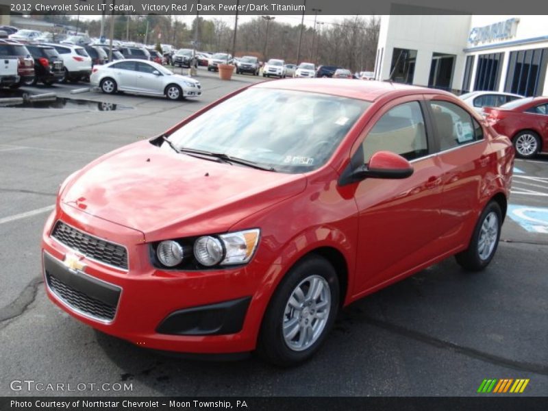 Victory Red / Dark Pewter/Dark Titanium 2012 Chevrolet Sonic LT Sedan