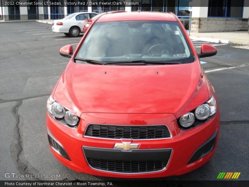 Victory Red / Dark Pewter/Dark Titanium 2012 Chevrolet Sonic LT Sedan