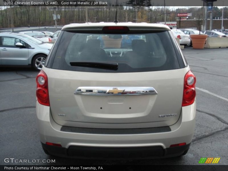 Gold Mist Metallic / Jet Black 2012 Chevrolet Equinox LS AWD