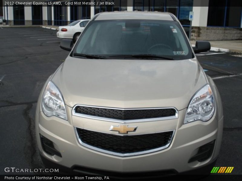 Gold Mist Metallic / Jet Black 2012 Chevrolet Equinox LS AWD