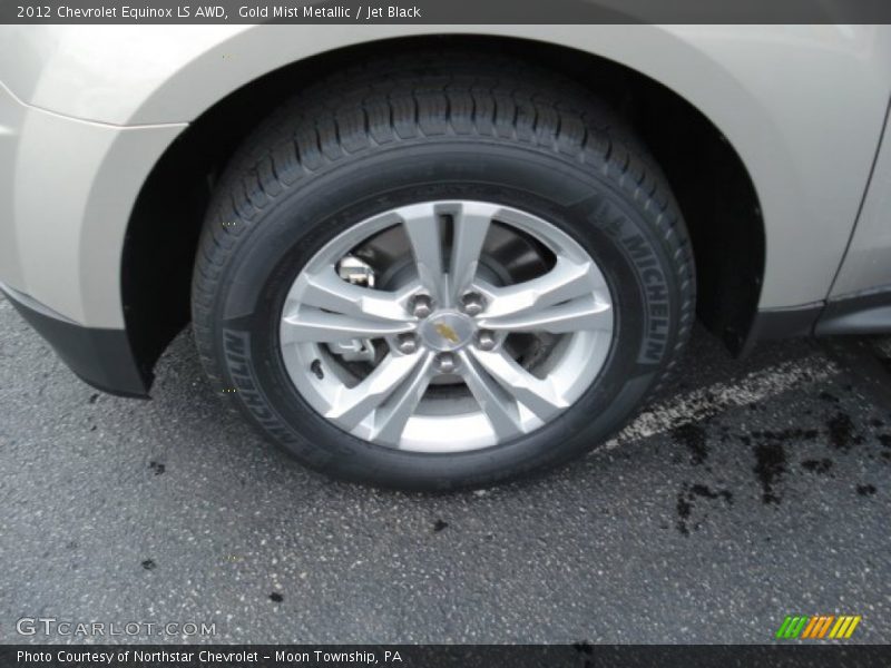 Gold Mist Metallic / Jet Black 2012 Chevrolet Equinox LS AWD