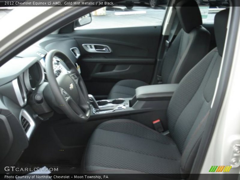 Gold Mist Metallic / Jet Black 2012 Chevrolet Equinox LS AWD