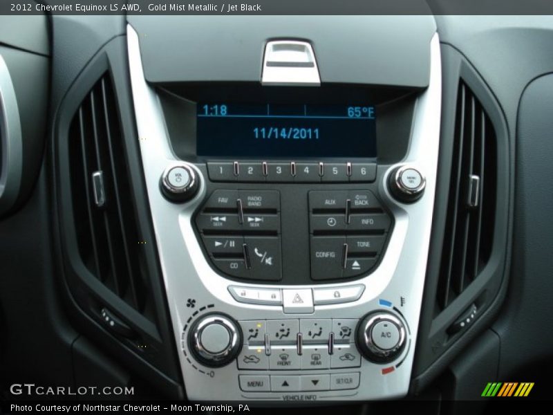 Gold Mist Metallic / Jet Black 2012 Chevrolet Equinox LS AWD