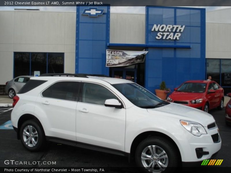 Summit White / Jet Black 2012 Chevrolet Equinox LT AWD