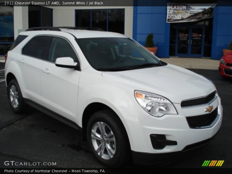 Summit White / Jet Black 2012 Chevrolet Equinox LT AWD