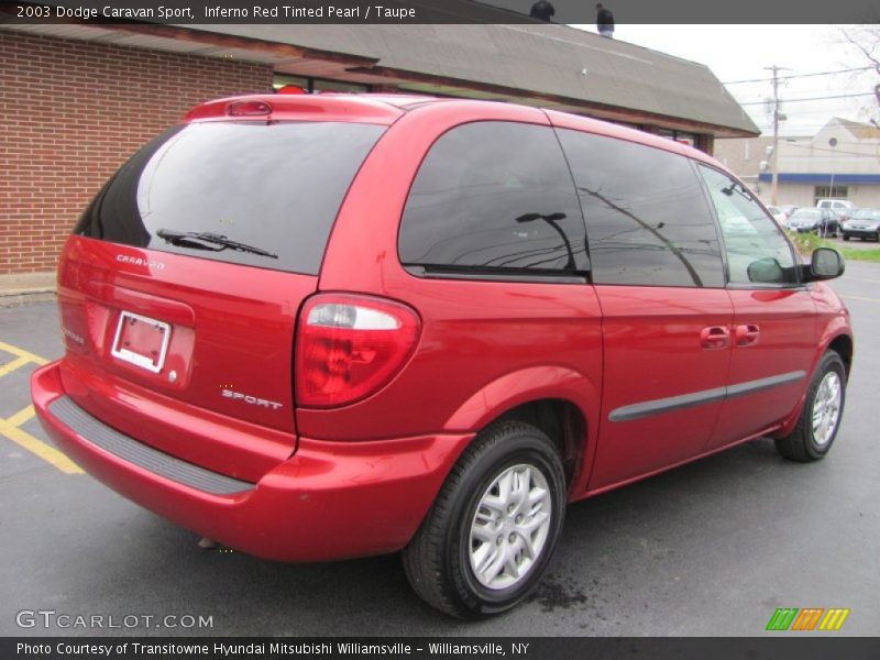 Inferno Red Tinted Pearl / Taupe 2003 Dodge Caravan Sport