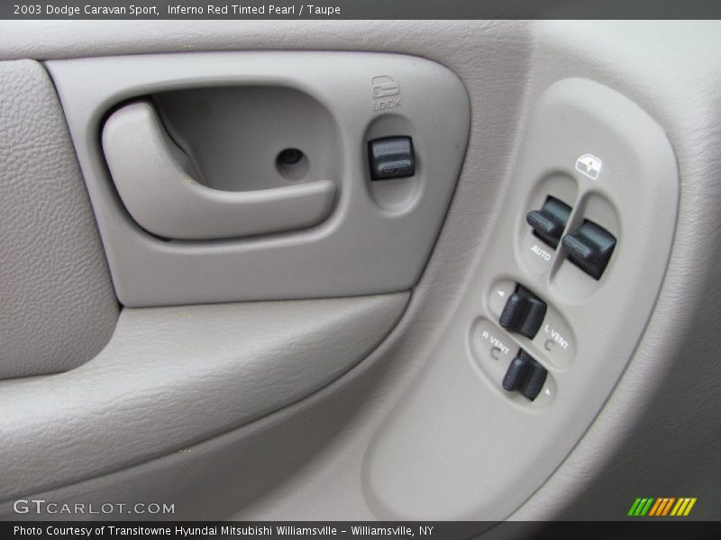 Inferno Red Tinted Pearl / Taupe 2003 Dodge Caravan Sport