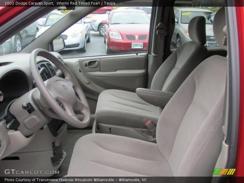 Inferno Red Tinted Pearl / Taupe 2003 Dodge Caravan Sport
